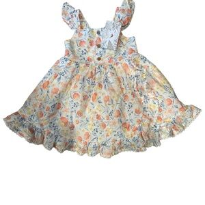 Tommy Bahama Kids Floral Dress - Cream, Orange, Blue